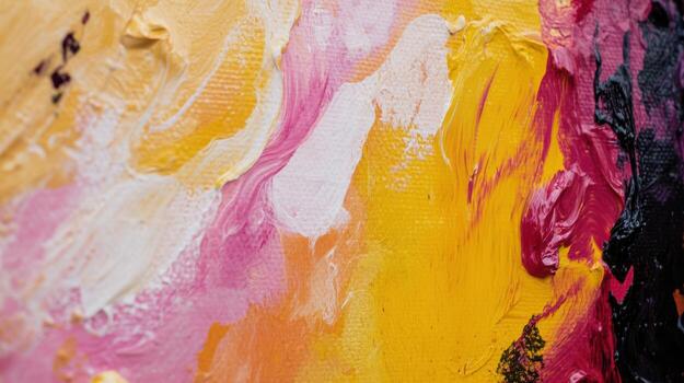 Bright colors blend in abstract painting showcasing artistic expression photo