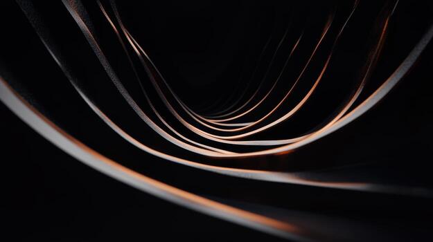 Curved lines create a mesmerizing pattern in a dark space photo