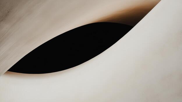 Curved lines and dark void create unique abstract texture in a natural setting photo