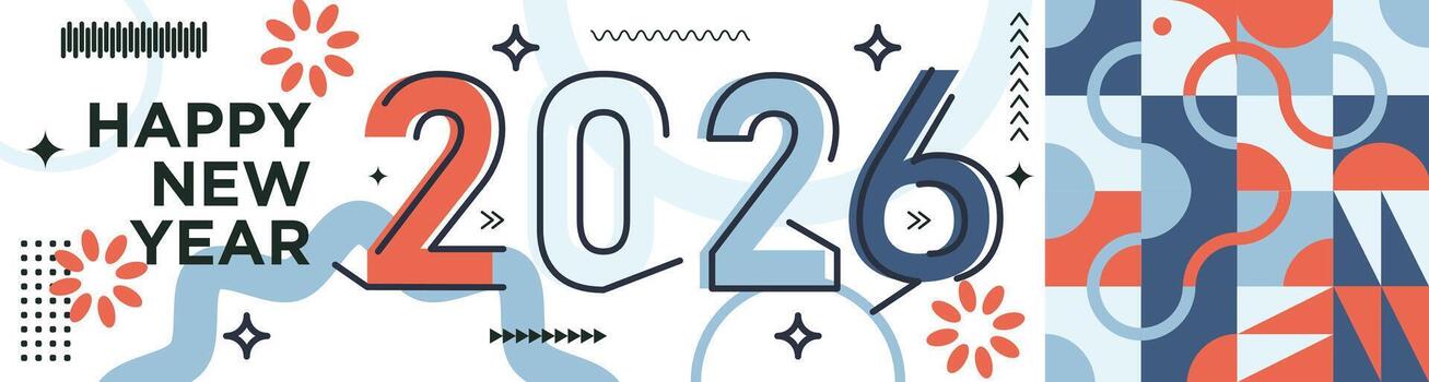 Geometric Symbol Pattern Background for New Year Ad vector