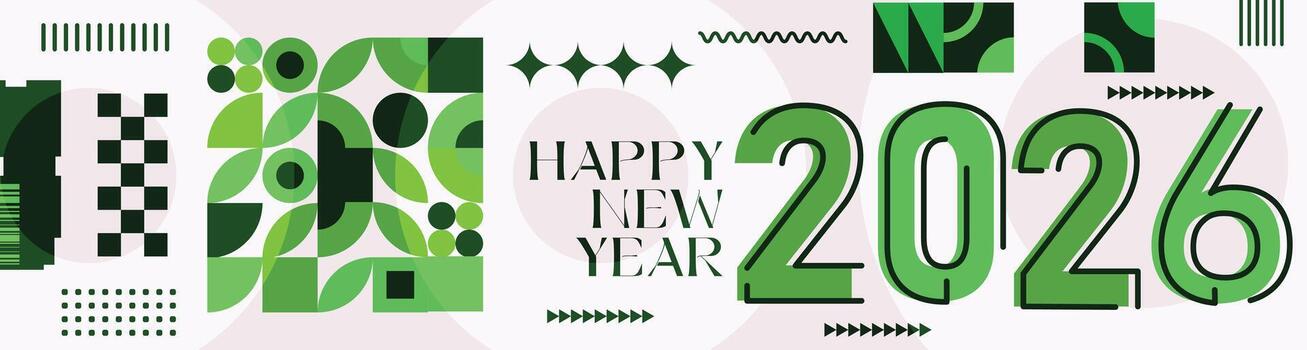 Geometric Pattern Background for Happy New Year vector