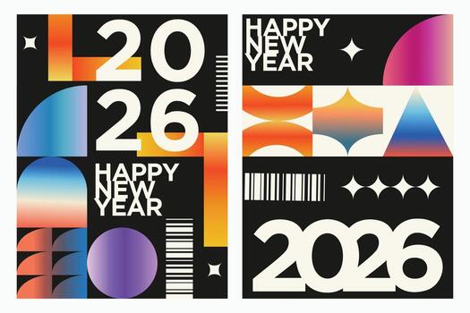 Colorful Gradient Patterns Templates 2026 Collection vector