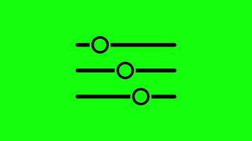 4k audio equalizador animação com controle deslizante looping música Visualizar em verde tela video