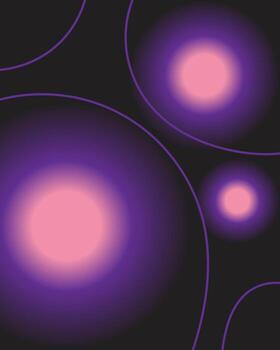 resumen futurista antecedentes con brillante púrpura degradado círculos en oscuro espacio Perfecto para digital Arte fondo de pantalla póster o moderno creativo diseño proyectos vector