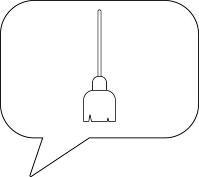 chat icon and sweep icon with white background vector