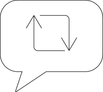 chat icon and repost icon with white background vector