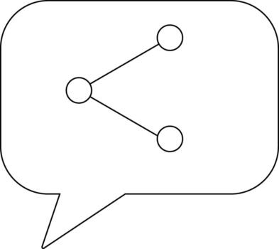 chat icon and share icon with white background vector