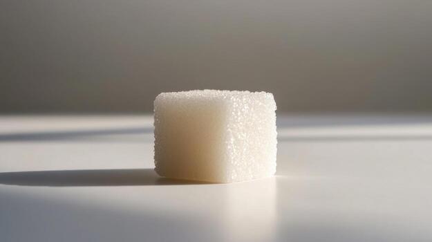 A sugar cube sitting on a table photo