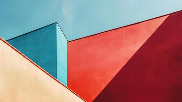 Colorful abstract background of colorful buildings photo