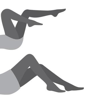 Dynamic leg positions demonstrating flexibility and movement in a creative visual composition vector