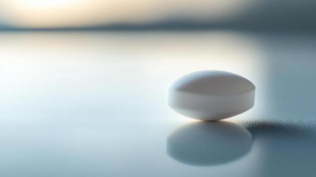 A white ball sitting on a table photo