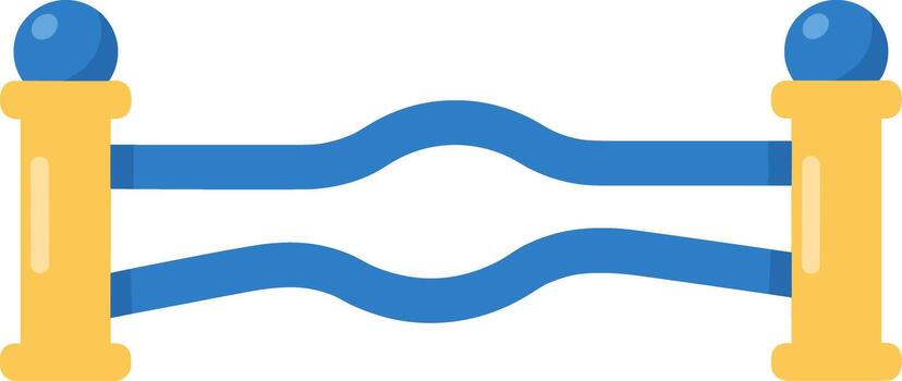 Flat Simple Barrier Fence Gate Border Element Isolated Illustration vector