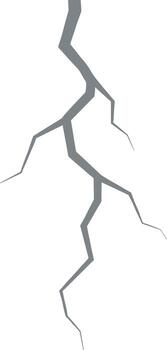 Simple Flat Style Crack Damage Element on Isolated White Background vector