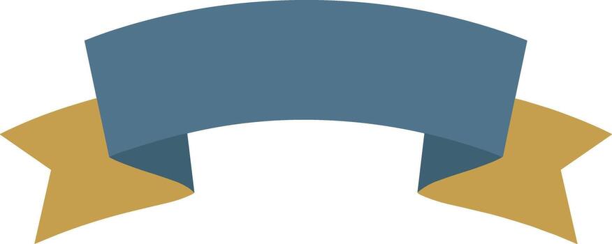 minimalista plano estilo doblada cinta bandera sencillo decorativo elemento vector