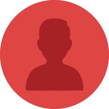 Simple Flat Style Profile Circle Silhouette Avatar User Icon Design vector