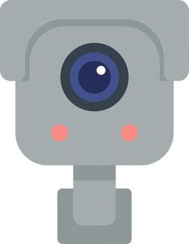 Simple Flat Style Camera Security Device Surveillance System Icon vector