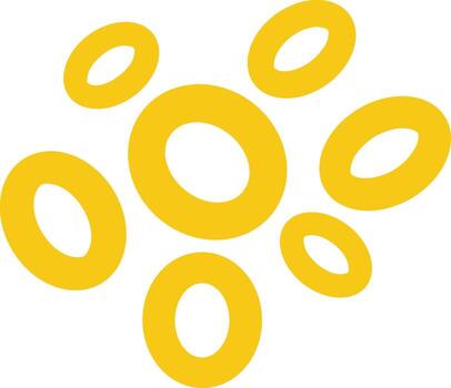 Minimalist Simple Yellow Ring Shape Abstract Graphic Element Illustration vector