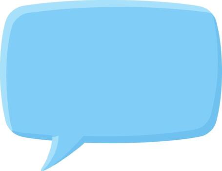 Simple Flat Filled Blue Speech Bubble Shape Design Element vector