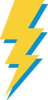 Modern Flat Design Thunderbolt Lightning Bolt with Shadow Element Icon vector