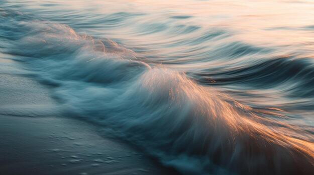 un ola es viniendo en a el apuntalar foto