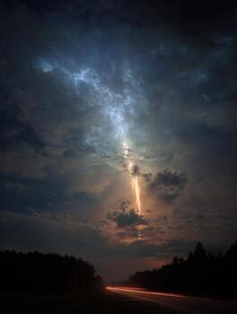 St Elmos Fire Creating An Electric Display On A Ships Mast photo