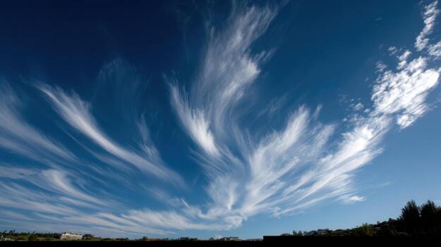 The Dynamic Appearance Of Windswept Cirrus Mares Tails photo