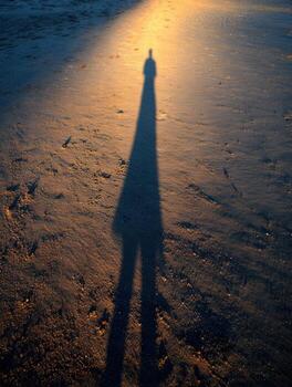 The Long Shadow Is A Conceptual Portrait Set In The Desert photo