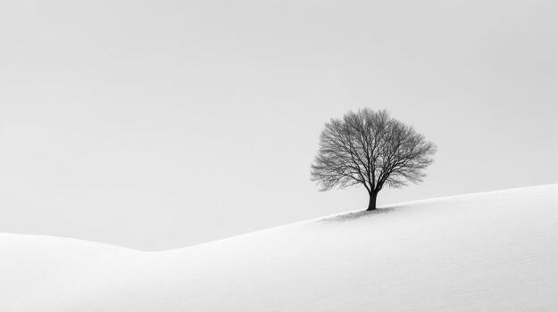 Winter Landscape Showing both Solitude and Endurance photo