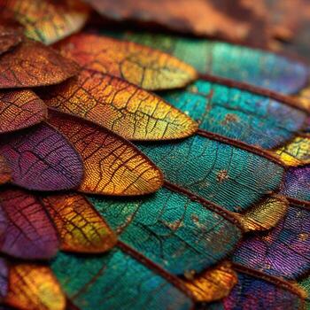 A Butterfly Wing Holding an Iridescent Universe photo