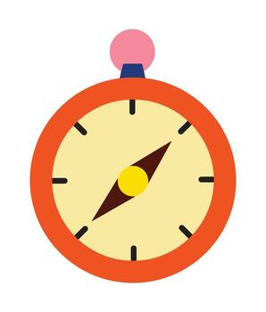 Navigation and Direction Symbol. A simple compass illustration representing guidance, journey, and discovery. vector