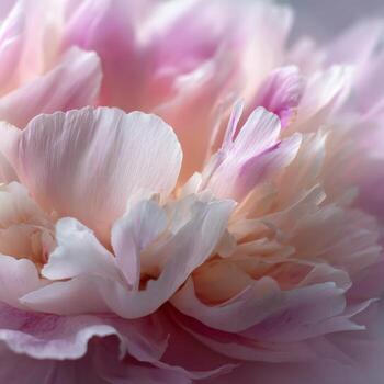 A Macro Photograph of Abstract Soft Pink Peony Petals photo