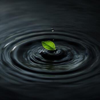 The Effect of One Drop on the Surface of a Still Pond photo