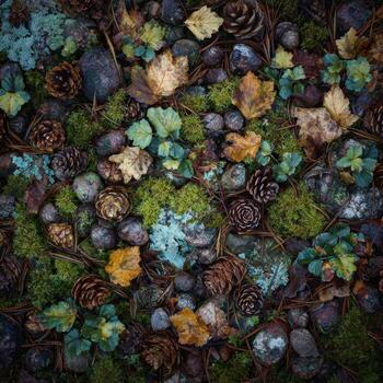 The Abstract Pattern of Natures Forest Floor photo
