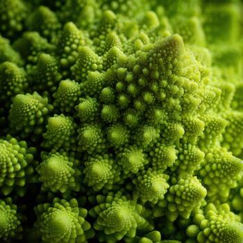 An Abstract Macro View Of A Romanesco Broccoli Piece photo
