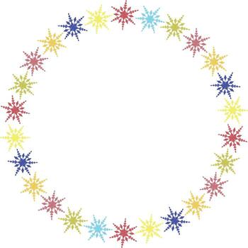 Snowflake winter frame. Christmas snowflake on white background border with empty space vector