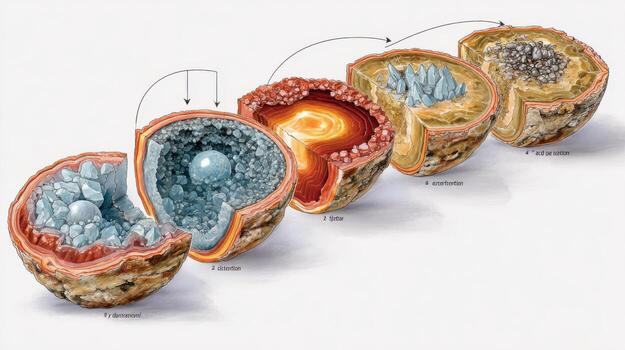 Visual Guide to the Process of Geode Development photo