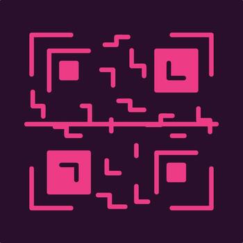 QR Code trendy fascinating design useful creative Illustration art colorful background vector