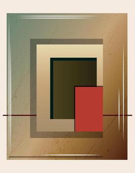 Modern abstract geometric composition with textured background vector