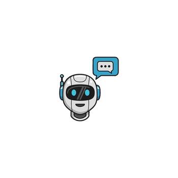 Friendly AI assistant bot for technical support service, a smart humanoid robot representing artificial intelligence, automation, and robotics technology evolution vector