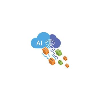 AI System for Data Science, Machine Learning, and Big Data. Data Cloud computing for analysis, research, management, and growth strategy solution vector