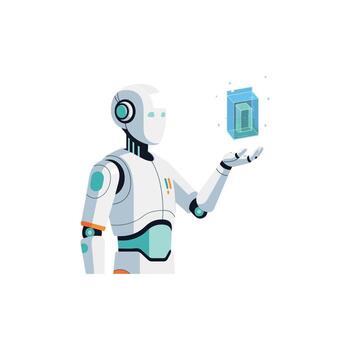 un inteligente de robot ai cerebro acortar Arte vitrinas el evolución de robot inteligencia, máquina mente, futurista robótica, y artificial inteligencia pericia vector