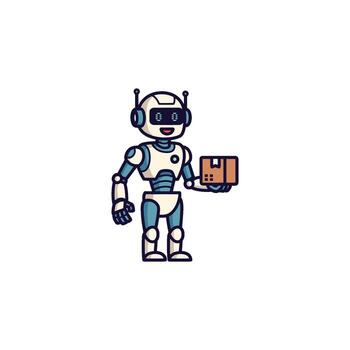 ai robot entrega Servicio inteligente automatización para eficiente Envío logística vector