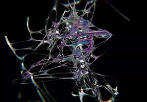 Design of Sculptural chrometype futuristic y2k looping design element Background video