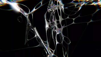 Design of Smooth chrometype futuristic y2k looping design element Background video