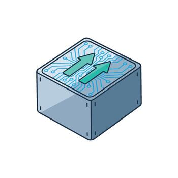 Smart Data Uploads AI-Powered Data Management Solution vector