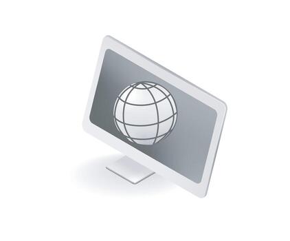 Website browser page on computer vector