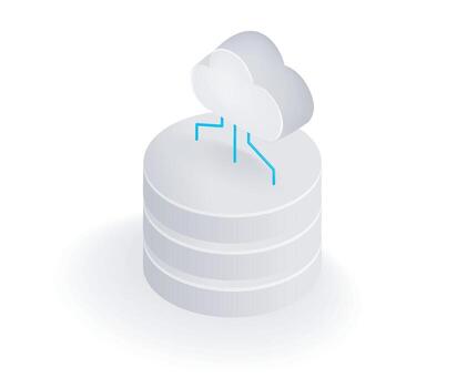 grande datos base almacenamiento servidor concepto vector