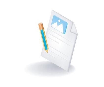 Content web on document with pencil vector