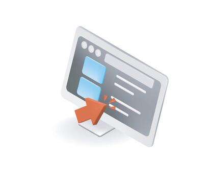 Web page user interaction the click a link vector