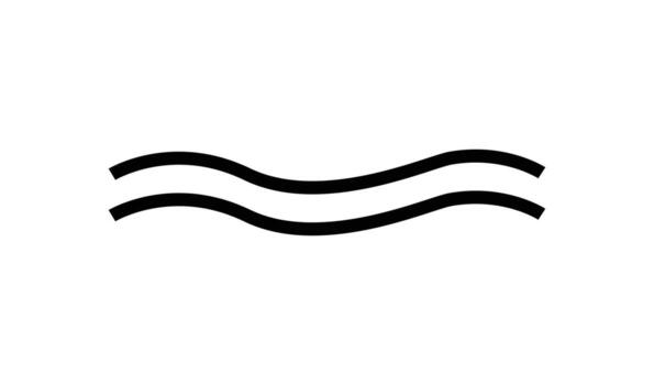 Simple black wavy lines on a white background representing water or sound waves vector